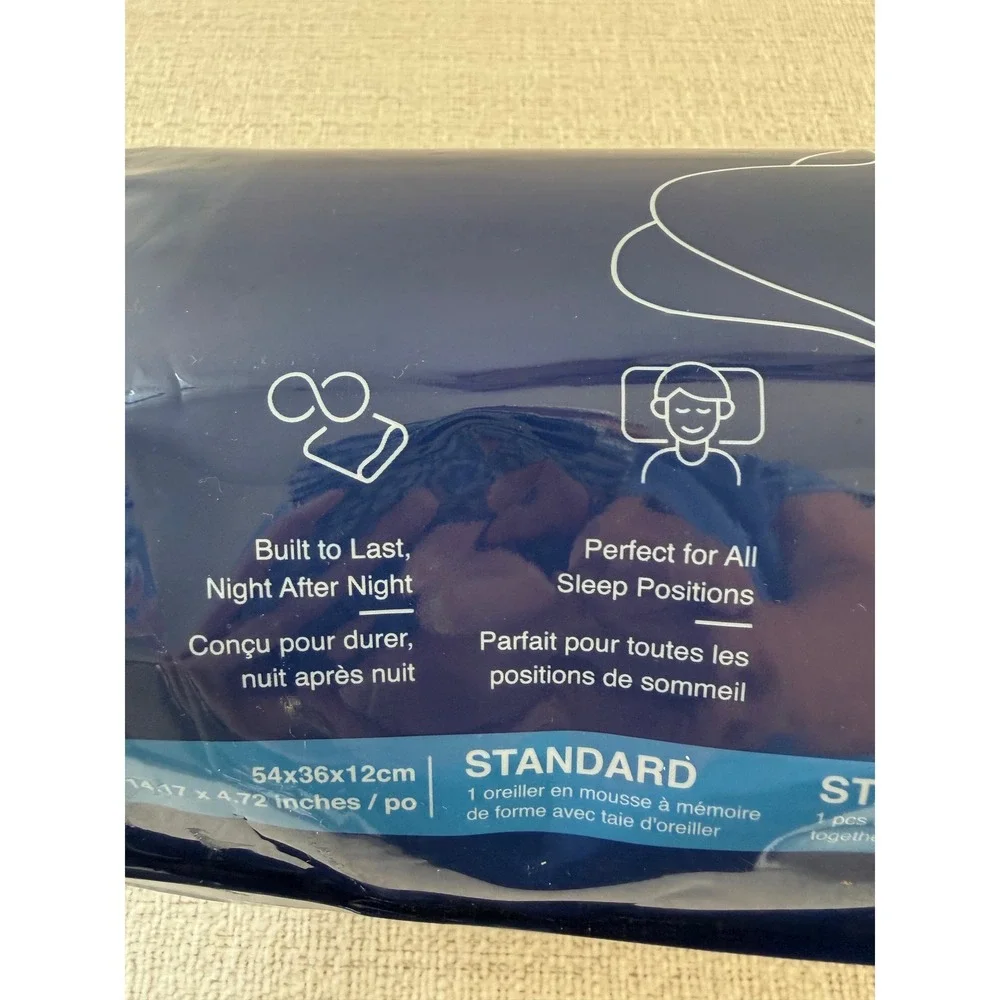 Derila Ergo Neck Pillow Contour  Standard Size Memory Foam (54x36x12 CM) New
